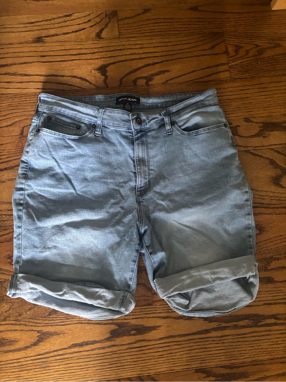 DKNY Light Blue Denim Women's Rolled-Hem Shorts
